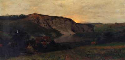 Paesaggio roccioso con stagno da Konrad Ludwig Lessing