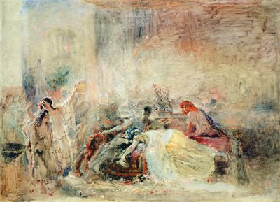 OKSEAS Quadri Moderni Stampe su Tela Stampe Tela Pittura Famoso dipinto Prigioniero diVladimir Egorovich Makovsky per Soggiorno 60x90cm