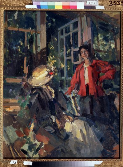 Alla finestra da Konstantin Alekseevich Korovin