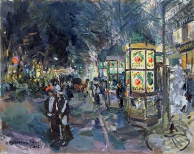 Boulevard parigino di notte da Konstantin Alekseevich Korovin