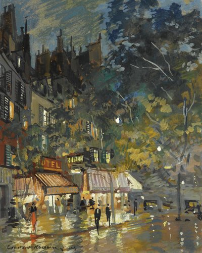 Caffè a Parigi di notte da Konstantin Alekseevich Korovin