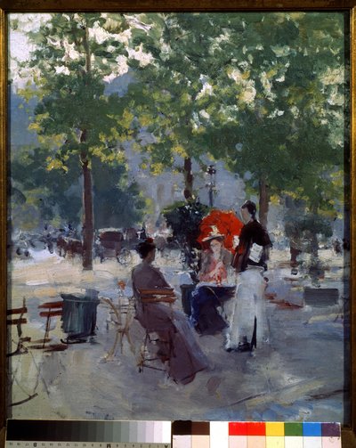 Caffè a Parigi da Konstantin Alekseevich Korovin