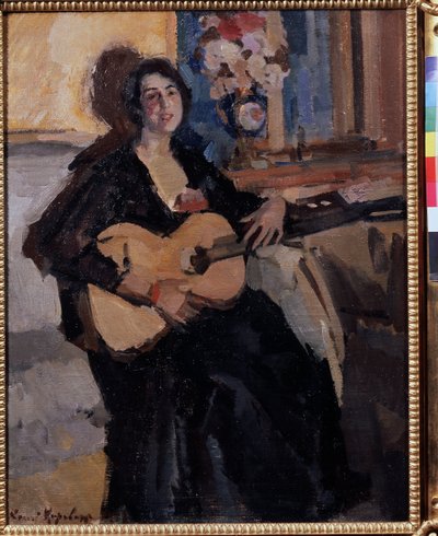 Donna con una chitarra da Konstantin Alekseevich Korovin