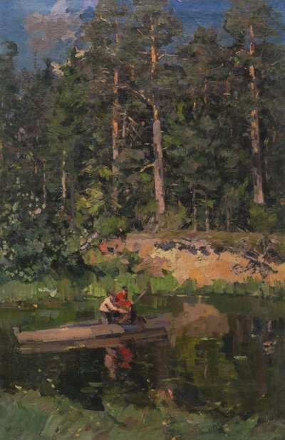 Pescatori a Okhotino, 1916 da Konstantin Alekseevich Korovin