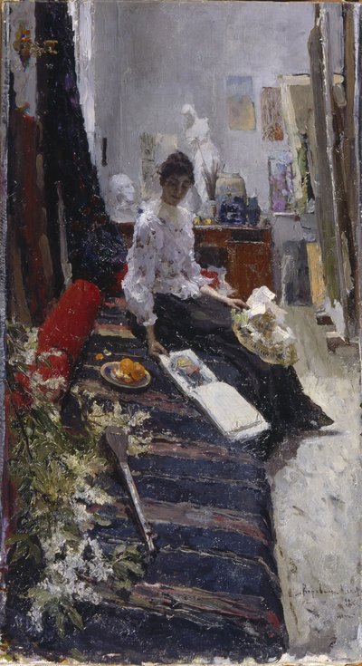 Nello studio del pittore da Konstantin Alekseevich Korovin