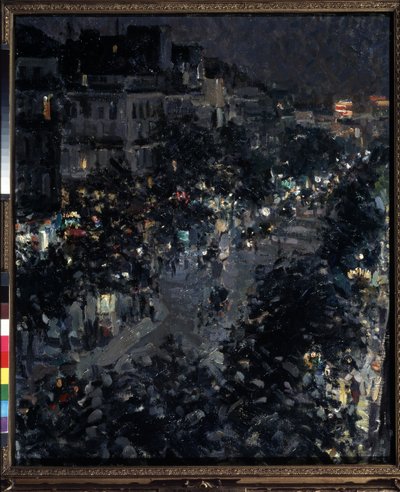 Parigi di notte, Boulevard des Italiens da Konstantin Alekseevich Korovin