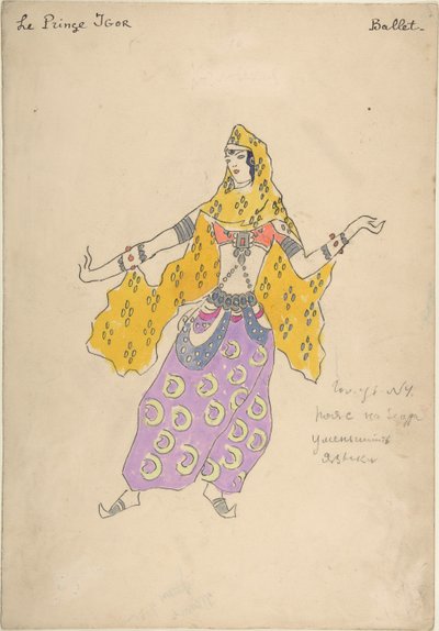 Ragazza polovtsiana. Costume per l