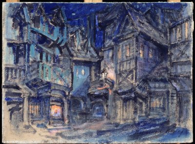 Scenografia per il balletto Esmeralda di Anton Simon da Konstantin Alekseevich Korovin
