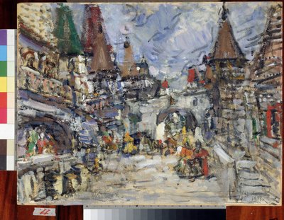 Bozzetto per La leggenda della città invisibile di Kitege e della fanciulla Fevronia di Nikolai Rimsky-Korsakov da Konstantin Alekseevich Korovin