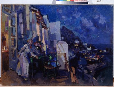 Serata sulla veranda da Konstantin Alekseevich Korovin