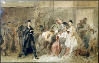 Dietro il sipario nel teatro dei servi da Konstantin Alexandrovich Trutovsky