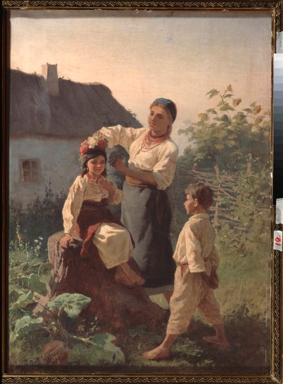 La confezione di una corona di fiori da Konstantin Alexandrovich Trutovsky