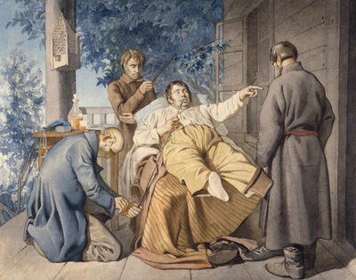 Proprietario terriero e i suoi servi, 1853 da Konstantin Alexandrovich Trutovsky