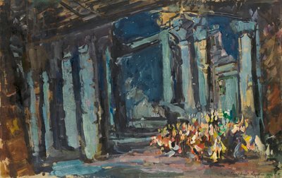 Palazzo di Cleopatra, Sala Egizia. Scenografia per l