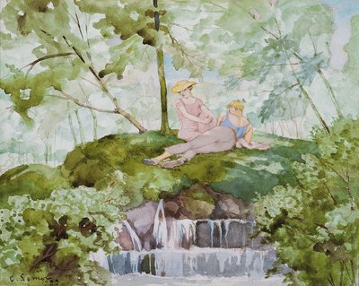 Amanti in un Paesaggio da Konstantin Andreevic Somov