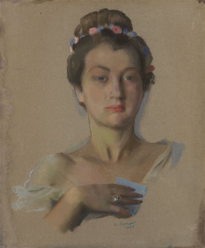 Ritratto di Alexandra Levchenko, 1934 da Konstantin Andreevic Somov