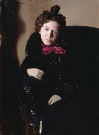 Ritratto di Anna Petrovna Ostroumova-Lebedeva (1871-1955) 1901 da Konstantin Andreevic Somov