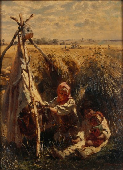 Bambini nei campi, 1870 da Konstantin Egorovich Makovsky