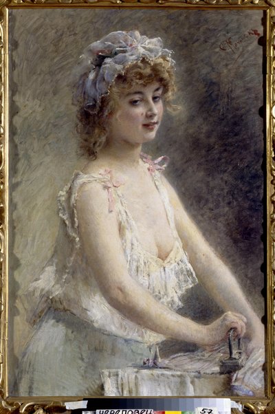La stiratrice da Konstantin Egorovich Makovsky
