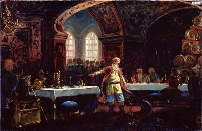 Il conte Mikhail Repnin al banchetto di Ivan il Terribile da Konstantin Egorovich Makovsky