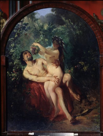 Satiro e ninfa da Konstantin Egorovich Makovsky