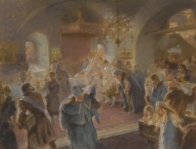 Studio di spargimento del luppolo da Konstantin Egorovich Makovsky