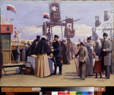 Stands della fiera di Mosca da Konstantin Egorovich Makovsky