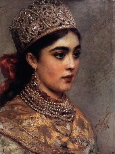La donna boyar, 1890 da Konstantin Egorovich Makovsky