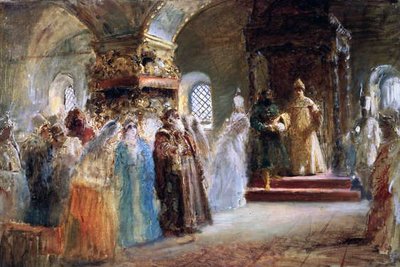 Lo zar Alessio Michajlovič (1629-76) sceglie una sposa da Konstantin Egorovich Makovsky