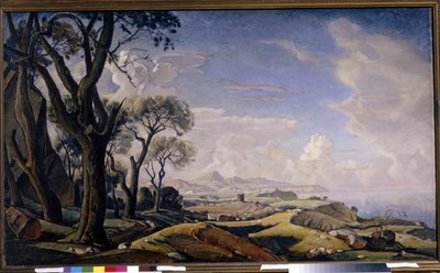 Paesaggio con alberi da Konstantin Fedorovich Bogaevsky