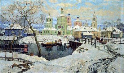 Piccolo villaggio Torzhok, 1917 da Konstantin Ivanovich Gorbatov