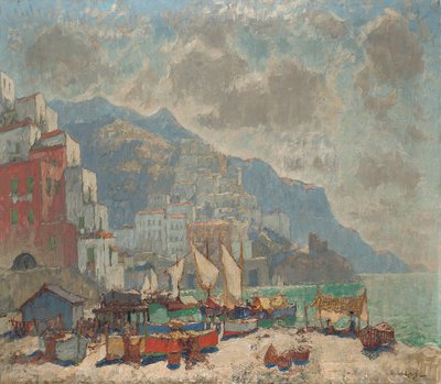 Vista di Amalfi alla luce del mattino da Konstantin Ivanovich Gorbatov