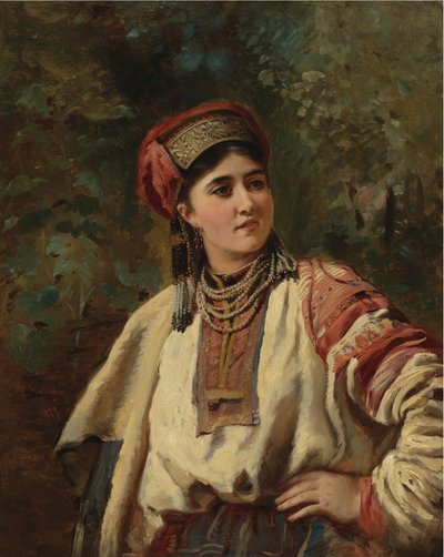Konstantin Makovsky - Donna in costume nazionale da Konstantin Makovsky