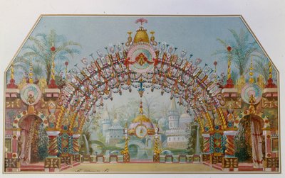 Scenografia per il balletto Lo Schiaccianoci di P. Tchaykovsky da Konstantin Matveevich Ivanov
