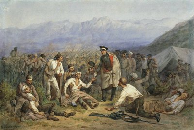Dopo la battaglia. Scena dalla guerra di Crimea da Konstantin Nikolaevich Filippov
