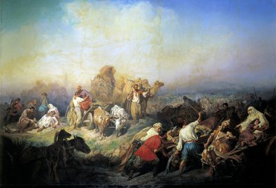 La strada militare tra Sebastopoli e Simferopoli al tempo della guerra di Crimea da Konstantin Nikolayevich Filippov