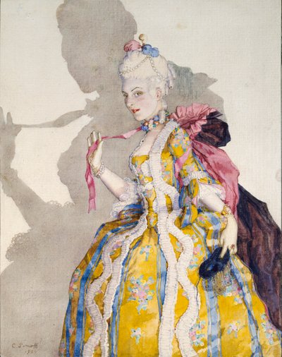 Progetto per un costume di una marchesa per la ballerina Tamara Karsavina da Konstantin Somov