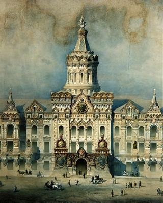 Dettaglio di un progetto per la Duma della città di Mosca da Konstantin Tersky