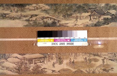 Arte coreana: paesaggio delle quattro stagioni attribuito a Kim Tu Ryang (Tu-Ryang) (1686-1764) da Korean School