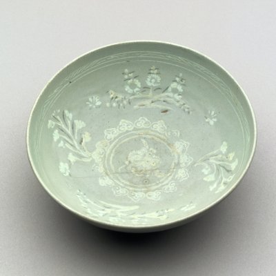 Ciotola con smalto celadon, 1250-1350 (ceramica) da Korean School