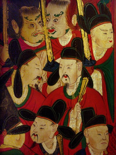 Dettaglio del ritratto del Sesto Re (Danjong) da Korean School