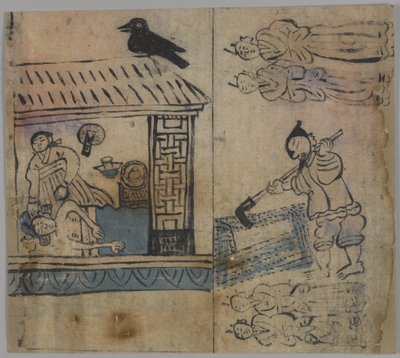 Scena di genere, 1 di 4, XIX secolo da Korean School