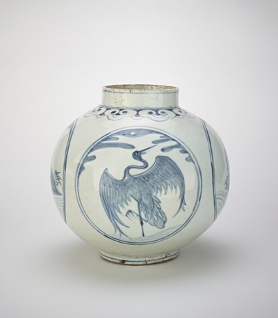 Vaso con disegni di tartarughe e gru, XIX secolo da Korean School