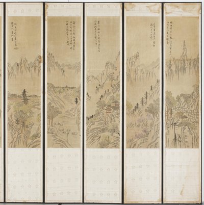 Scene di paesaggio, dinastia Choson da Korean School