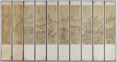 Scene di paesaggio, dinastia Choson da Korean School
