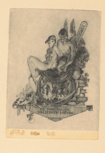 Ex libris di István Lusztig da Kornél Révész