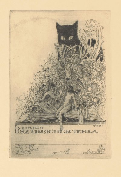 Ex libris di Tekla Ösztreicher da Kornél Révész