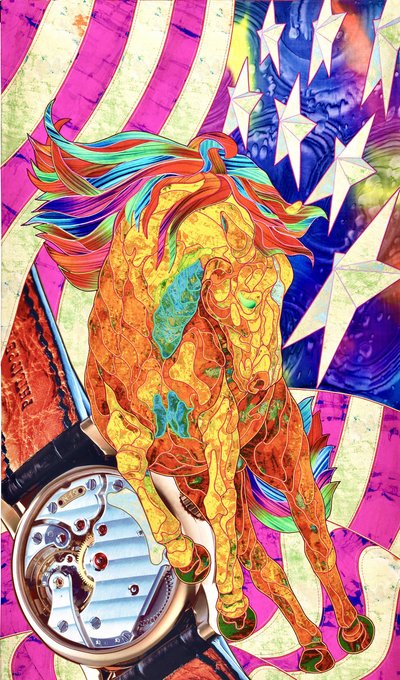 Cavallo patriottico dai colori vivaci da Kostyantin Malginov