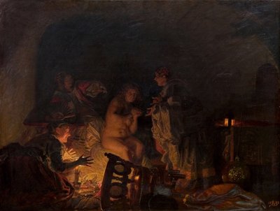 Leonora Christina spogliata e perquisita dai servi della regina Sofie Amalie da Kristian Zahrtmann