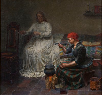 Leonora Christina nella Torre Blu. Cucina porridge da Kristian Zahrtmann